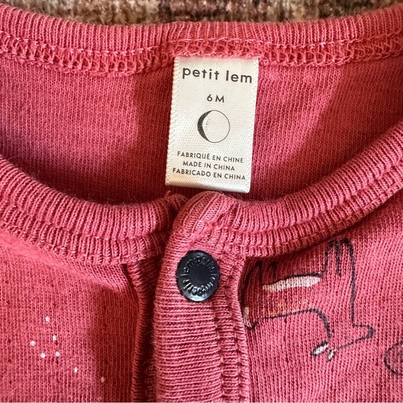 Petit Lem Berry Pink Baby Onesie | 6M - Picture 6 of 7
